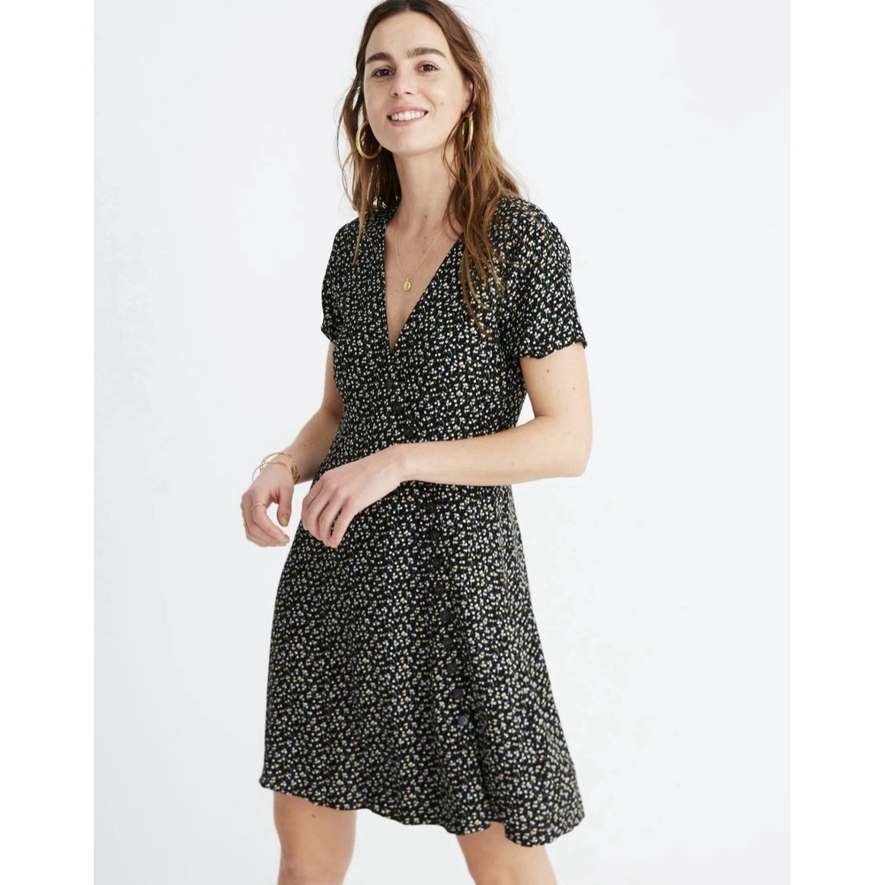 Madewell Button-Wrap Dress in Playground Posies Size 00